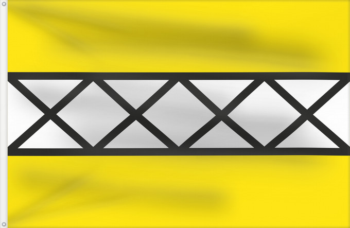 Bandera, con dos ojales metálicos y lado del asta reforzado: Hoeselt Belgian municipality Hoeselt