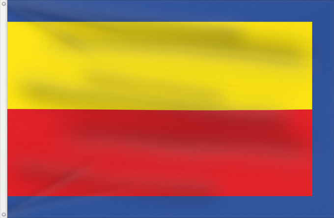Drapeau, avec deux œillets métalliques et guindant renforcé : Huy Belgian commune of Huy Hoei