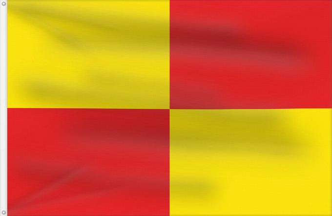 Flag, with two metal eyelets and reinforced hoist: Kortessem Belgian municipality Kortessem Gemeente Kortessem