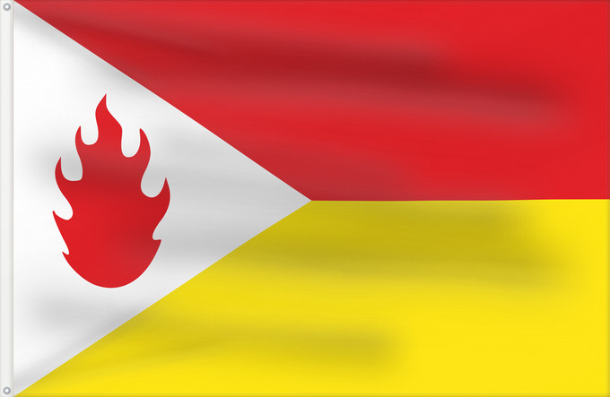 Bandera, con dos ojales metálicos y lado del asta reforzado: Tintigny Belgium