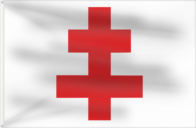 Bandera, con dos ojales metálicos y lado del asta reforzado: Ypres	Belgian municipality Ypres  Dutch Ieper	Belgischen Gemeinde Ypern  Ypres, Ieper	Stad Ieper