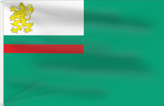 Flagge, mit zwei Metallösen und verstärktem Besatzband: Coastguard Ensign of Bulgaria