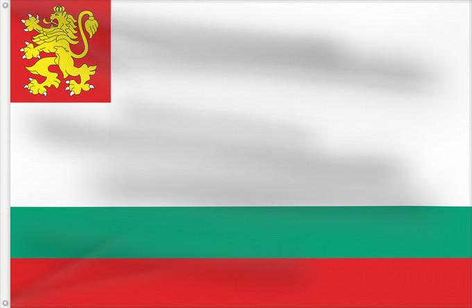 Flag, with two metal eyelets and reinforced hoist: Naval Ensign of Bulgaria