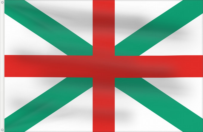 Flagge, mit zwei Metallösen und verstärktem Besatzband: Naval Jack of Bulgaria