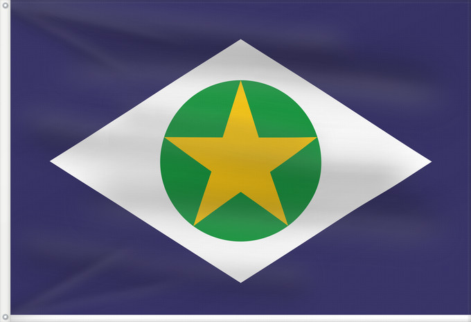 Flag, with two metal eyelets and reinforced hoist: Mato Grosso State of Mato Grosso, Brazil Mato Grueso Mato Grosso, Brasil