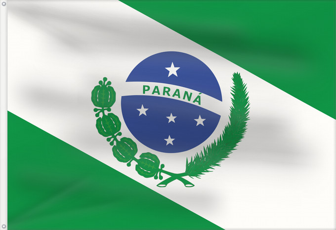 Flag, with two metal eyelets and reinforced hoist: Paraná
