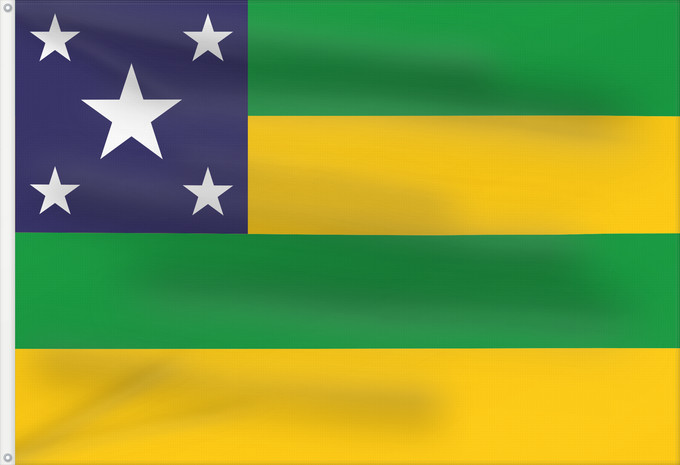 Flag, with two metal eyelets and reinforced hoist: Sergipe State of Sergipe, Brazil Sergipe, Brasil