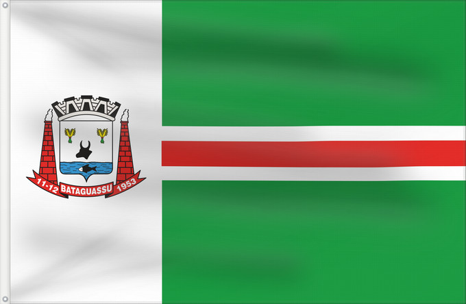 Bandera, con dos ojales metálicos y lado del asta reforzado: Bataguassu MatoGrossodoSul Brasil	Bataguassu	Município de Bataguassu no Estado de Mato Grosso do Sul