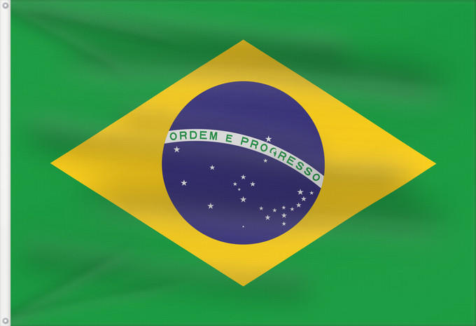 Bandera, con dos ojales metálicos y lado del asta reforzado: Brazil  1968–1992	Brazil from 1968 to 1992 with 23 stars	Brésil (1968–1992)	Brasil (1968–1992)	Brasilien (1968–1992)	Brasile (1968–1992)	Brasil de 1968 a 1992 com 23 estrelas