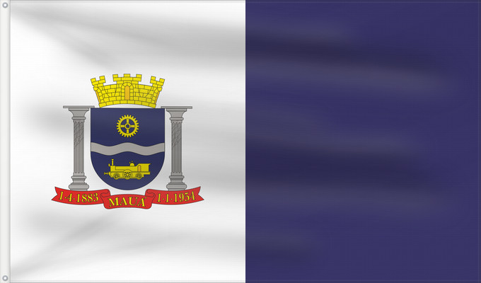 Bandera, con dos ojales metálicos y lado del asta reforzado: Maua SaoPaulo Brasil	Mauá	Município de Mauá no Estado de São Paulo