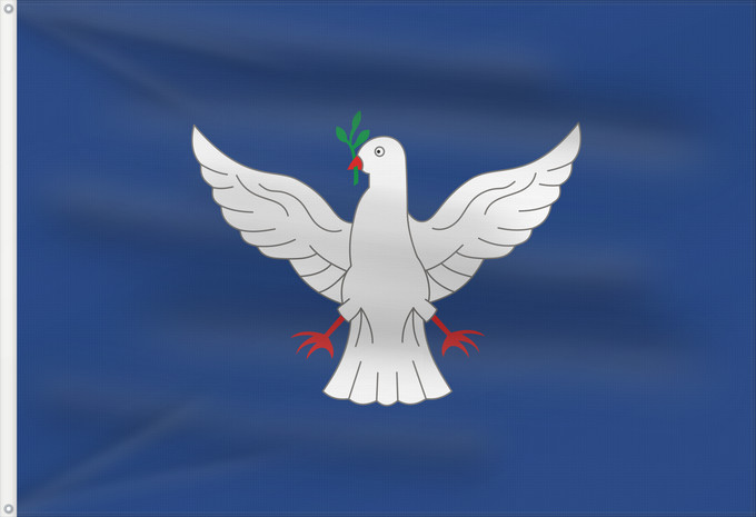 Bandera, con dos ojales metálicos y lado del asta reforzado: Salvador