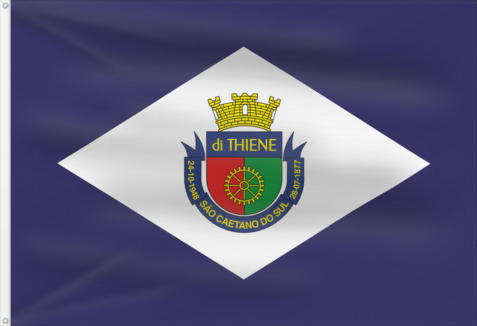 Bandera, con dos ojales metálicos y lado del asta reforzado: São Caetano do Sul	Município de São Caetano do Sul no Estado de São Paulo