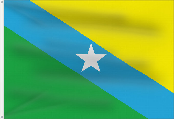 Flag, with two metal eyelets and reinforced hoist: Urupá Municipality of Urupá in the State of Rondônia Município de Urupá no Estado de Rondônia