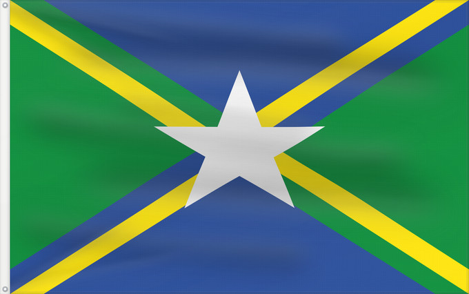 Flagge, mit zwei Metallösen und verstärktem Besatzband: Vale do Anari City of Vale do Anari, Rondônia, Brazil