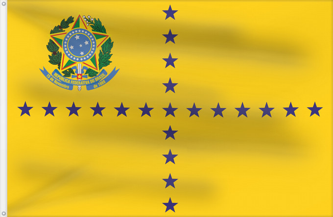 Bandera, con dos ojales metálicos y lado del asta reforzado: Vice President of Brazil	Vice-President of Brazil	Vice-président du Brésil	Vicepresidente de Brasil	Vizepräsident von Brasilien	Vicepresidente del Brasile	Vice-presidente do Brasil