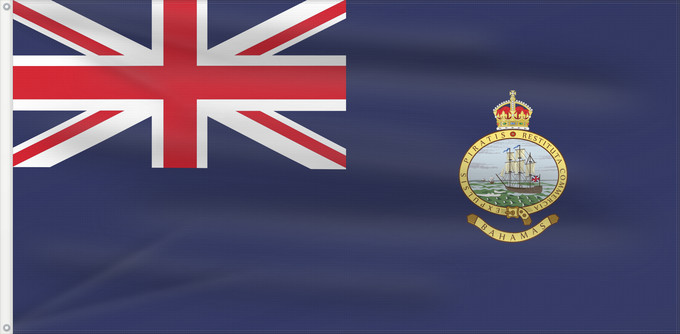 Flagge, mit zwei Metallösen und verstärktem Besatzband: Bahamas (1964-1973)