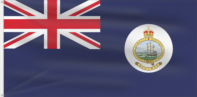 Flagge, mit zwei Metallösen und verstärktem Besatzband: Bahamas Blue Ensign