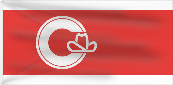 Drapeau, avec deux œillets métalliques et guindant renforcé : Calgary, Alberta Calgary