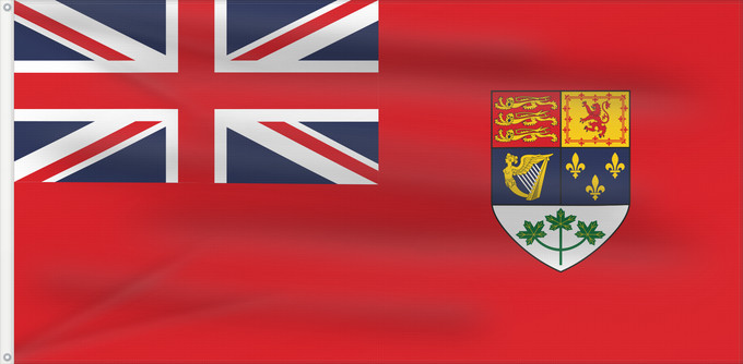 Drapeau, avec deux œillets métalliques et guindant renforcé : Canada 1921