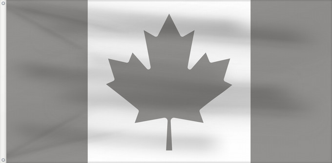 Drapeau, avec deux œillets métalliques et guindant renforcé : CanadaFlagBW	National Flag of Canada