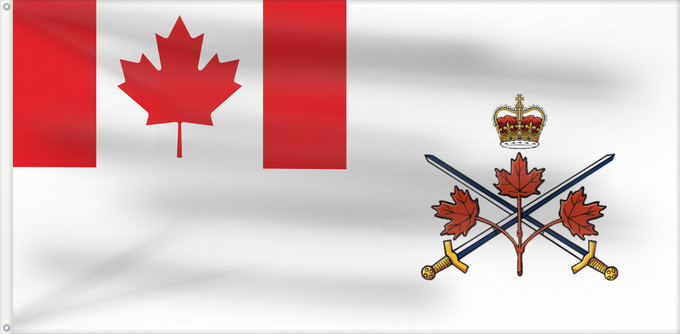 Drapeau, avec deux œillets métalliques et guindant renforcé : Canadian Army (2013–2016)