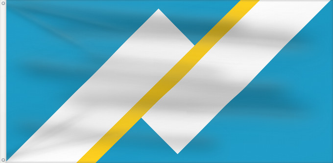 Drapeau, avec deux œillets métalliques et guindant renforcé : Franco-Yukonnais
