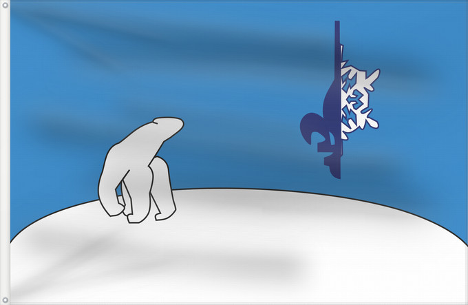 Flagge, mit zwei Metallösen und verstärktem Besatzband: FrancoTenois