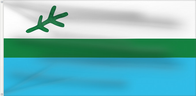 Drapeau, avec deux œillets métalliques et guindant renforcé : Labrador