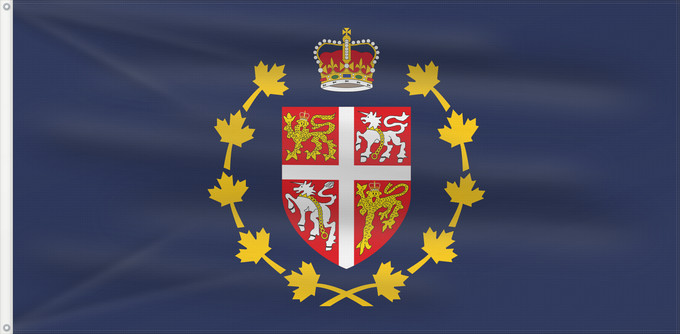 Drapeau, avec deux œillets métalliques et guindant renforcé : Lieutenant-Governor of Newfoundland and Labrador	Lieutenant-gouverneur de Terre-Neuve-et-Labrador	Teniente Gobernador de Terranova y Labrador	Lieutenant-Gouverneur von Neufundland und Labrador	Luogotenente Governatore di Terranova e Labrador