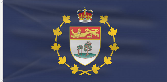 Drapeau, avec deux œillets métalliques et guindant renforcé : Lieutenant-Governor of Prince Edward Island	Lieutenant-gouverneur de l Île-du-Prince-Édouard	Teniente Gobernador de la Isla del Príncipe Eduardo	Lieutenant-Gouverneur von Prince Edward Island	Luogotenente Governatore dell'Isola del Principe Edoardo