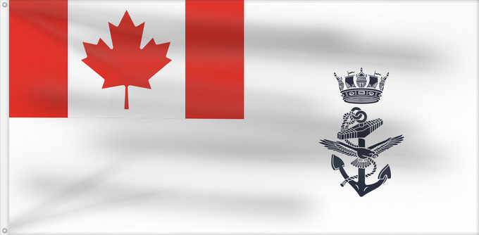 Drapeau, avec deux œillets métalliques et guindant renforcé : Naval Jack of Canada