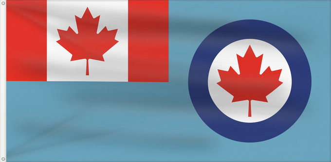 Drapeau, avec deux œillets métalliques et guindant renforcé : Royal Canadian Air Force ensign