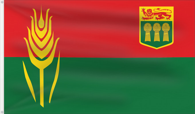 Drapeau, avec deux œillets métalliques et guindant renforcé : Saskatchewan 60th Anniversary