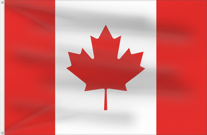 Flag, with two metal eyelets and reinforced hoist: Canada Canadá Kanada