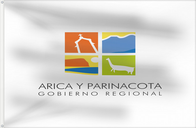 Flagge, mit zwei Metallösen und verstärktem Besatzband: Arica y Parinacota, Chile	Arica y Parinacota Region, Chile	Région d'Arica y Parinacota	XV Región de Arica y Parinacota, Chile	Region Arica y Parinacota	Regione di Arica y Parinacota