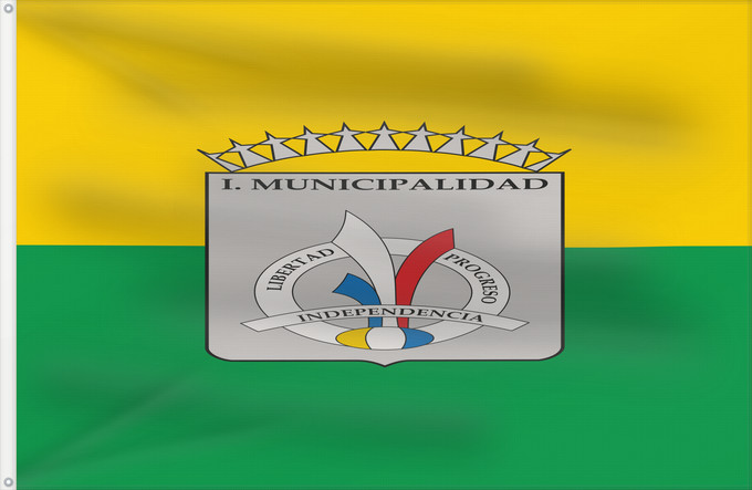 Drapeau, avec deux œillets métalliques et guindant renforcé : Independencia, Chile