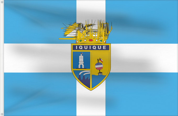 Drapeau, avec deux œillets métalliques et guindant renforcé : Iquique	Iquique, Chile