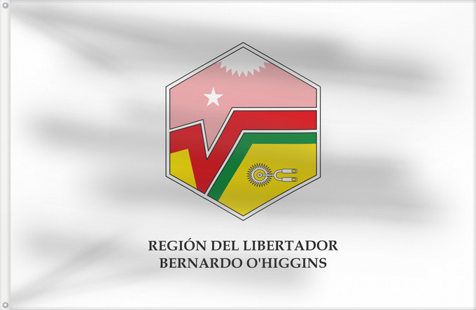 Flag, with two metal eyelets and reinforced hoist: O Higgins Region, Chile	O'Higgins Region	Région O'Higgins	VI Región del Libertador General Bernardo O Higgins	O'Higgins-Region	Regione O'Higgins