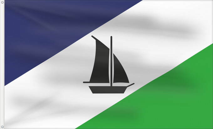Bandera, con dos ojales metálicos y lado del asta reforzado: Puerto Montt, Chile Puerto Montt