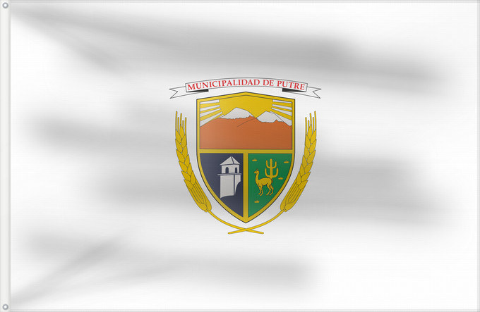 Flag, with two metal eyelets and reinforced hoist: Putre	Putre, Chile