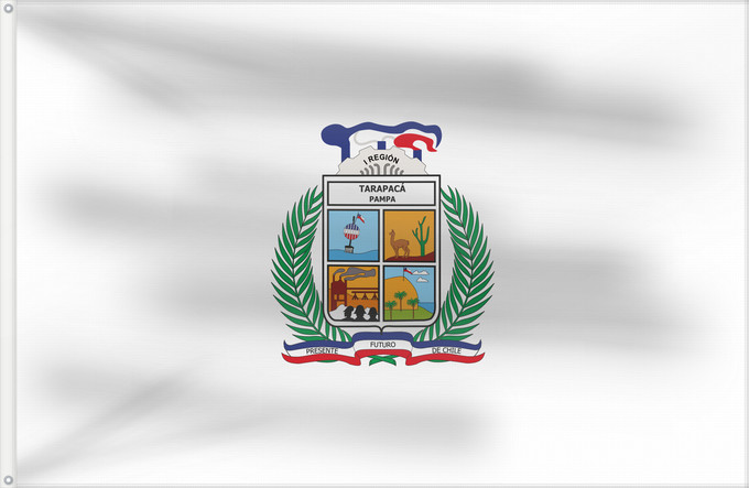 Flagge, mit zwei Metallösen und verstärktem Besatzband: Tarapaca, Chile Tarapaca Region, Chile Région de Tarapacá, Chili I Región de Tarapacá, Chile Región de Tarapacá, Chile Regione di Tarapacá, Cile