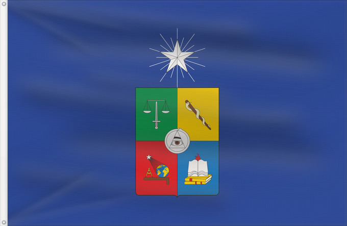 Flag, with two metal eyelets and reinforced hoist: University of Chile	Université du Chili	Universidad de Chile	Universität von Chile	Università del Cile