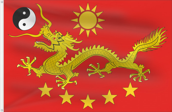 Flag, with two metal eyelets and reinforced hoist: New Chinese Imperial A new flag for China