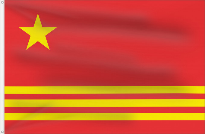 Drapeau, avec deux œillets métalliques et guindant renforcé : Proposal 3 for the PRC	Rejected proposal for the Flag of the People s Republic of China	中华人民共和国国旗草案3：黄色条代表长江、黄河、珠江