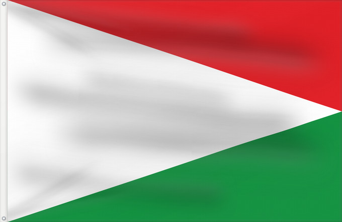 Flagge, mit zwei Metallösen und verstärktem Besatzband: Útica  Cundinamarca	Municipality of Útica (Cundinamarca)	Municipalité d'Útica (Cundinamarca)	Municipio de Útica  Cundinamarca	Gemeinde Útica (Cundinamarca)	Comune di Útica (Cundinamarca)