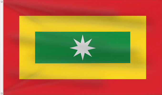 Bandiera, con due occhielli metallici e lato dell'asta rinforzato: Barranquilla Barranquilla, Colombia