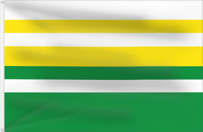 Flagge, mit zwei Metallösen und verstärktem Besatzband: Albán  Cundinamarca	Albán (Cundinamarca)	Municipio de Albán  Cundinamarca