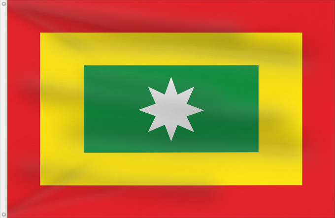 Flagge, mit zwei Metallösen und verstärktem Besatzband: Barranquilla  Atlántico	Barranquilla	Ciudad de Barranquilla  Atlántico