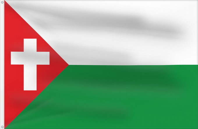 Flagge, mit zwei Metallösen und verstärktem Besatzband: Campo de La Cruz  Atlántico	Campo de La Cruz (Atlántico)	Municipio de Campo de La Cruz  Atlántico