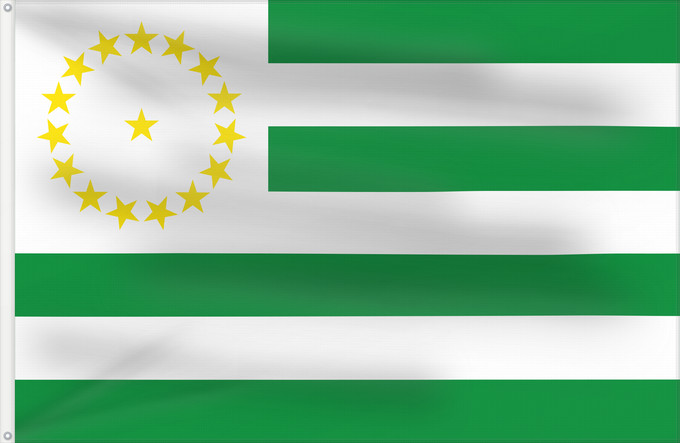 Drapeau, avec deux œillets métalliques et guindant renforcé : Caquetá	Caquetá, Colombia